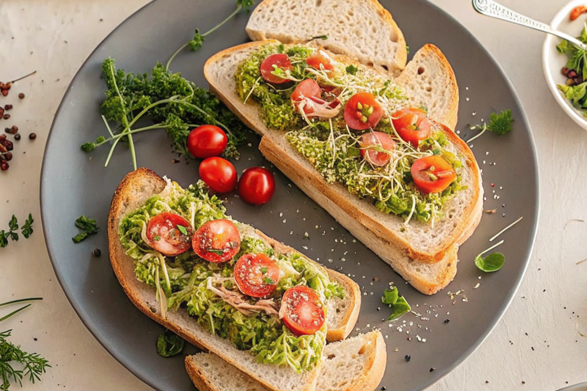 Delicious and naturally seasoned avocado toast.