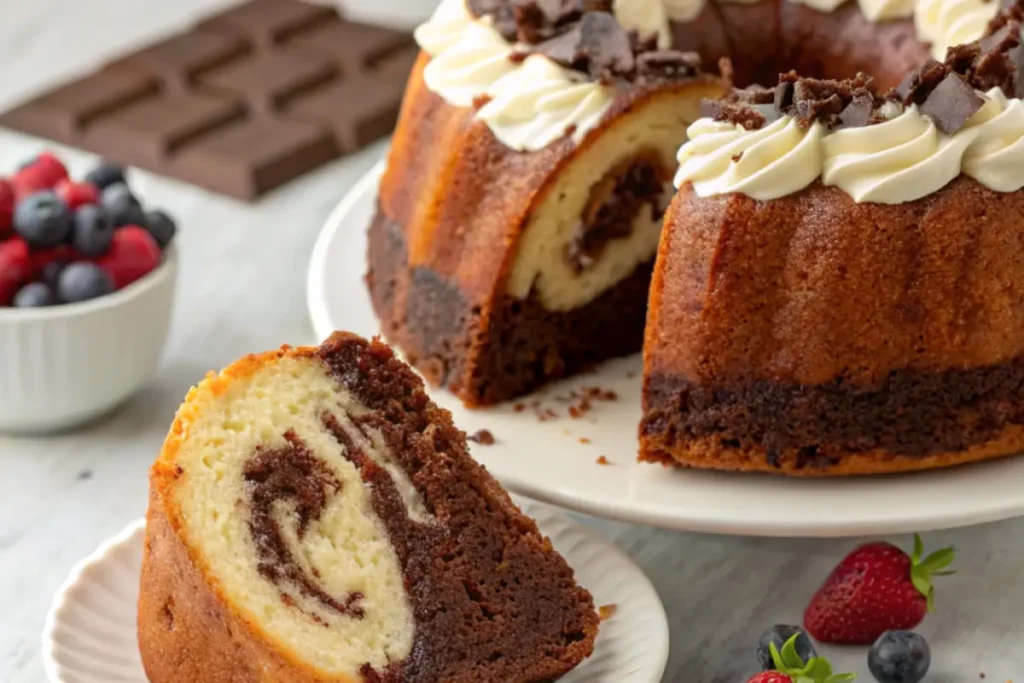 Naturally delicious chocolate cream cheese pound cake