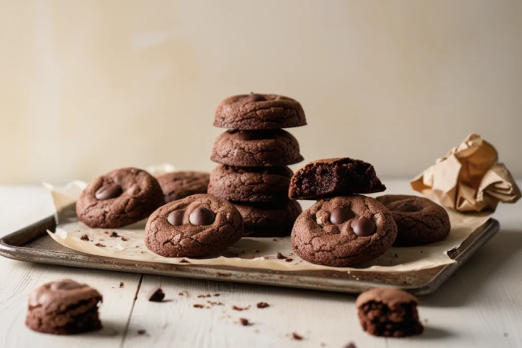 Brookies with layers of chewy cookie dough and rich brownie batter.