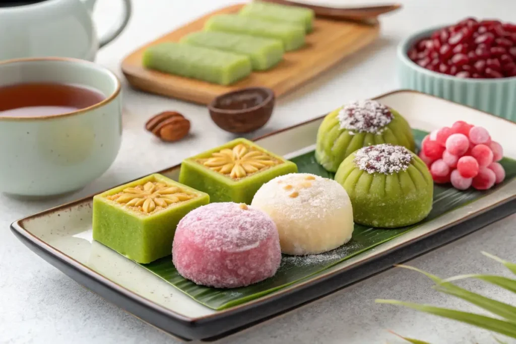 Delicious Asian Dessert selection.